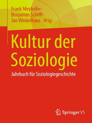 cover image of Kultur der Soziologie